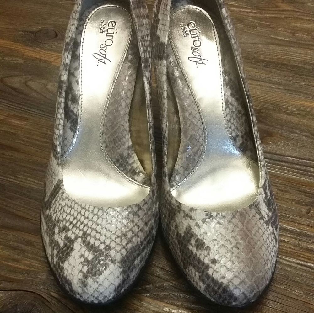 EuroSoft Faux Snakeskin Heels